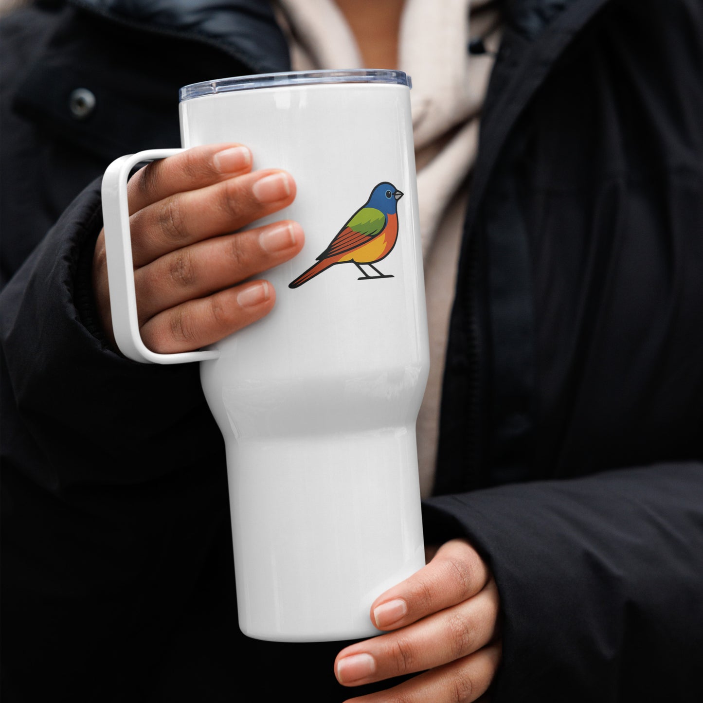 The Bird Guy 25 oz Travel Tumbler with Handle