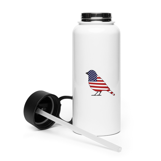 The Bird Guy USA 32 oz Water Bottle With Straw Lid